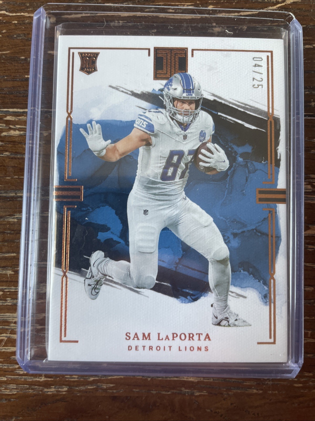 Sam LaPorta Panini Impeccable #100 Bronze