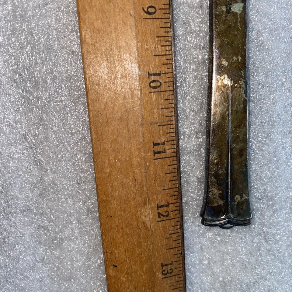 "Antiguo cuchillo de talla Cohr de plata de ley 12 1/4"" RAADVAD Dinamarca boda extendida" Foto 3 de 4