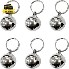 6-Pack Metal Pet Collar Bells   Small Silver Charm Pendants for Dogs, Cats  Oth
