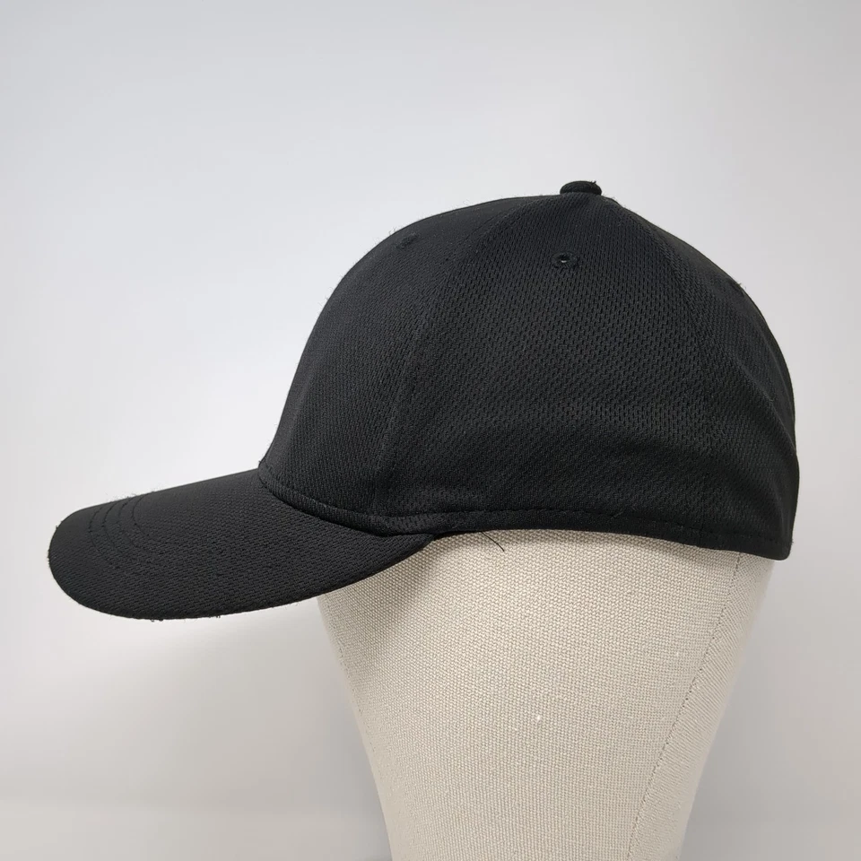 Athletic Works Fitted Baseball Hat Black Medium Solid Vent Holes Blank - Image 3 of 4