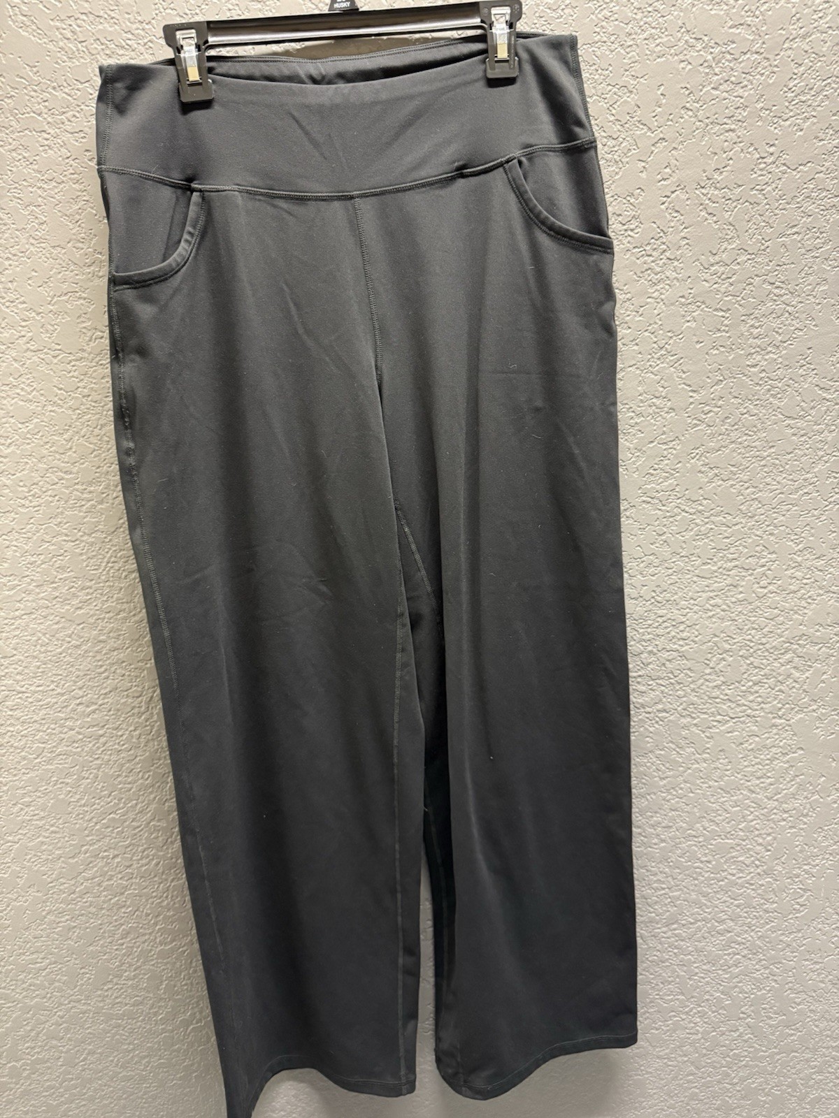 Promover Women's Brown Wide-Leg Stretch Yoga Pants with Pockets Size XXL