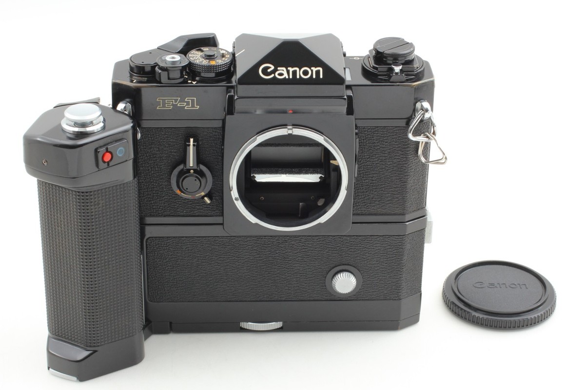 NearMINT w/Motor Drive MF] Canon F-1 Black SLR 35mm Film