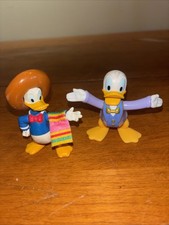 Donald Duck W/Suit Toy 2" H Kids Collectible Disney Plastic + Sombrero LOT OF 2