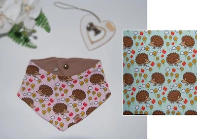 Halstuch Dreieckstuch Baby Kleinkind Mädchen Handmade Igel Spucktuch Sabbertuch - Bild 1 von 3