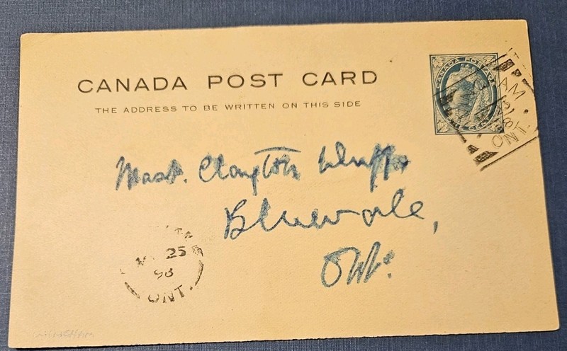 Canada-1898 Squared Circle PMKD Wingham,Ont. Postal
