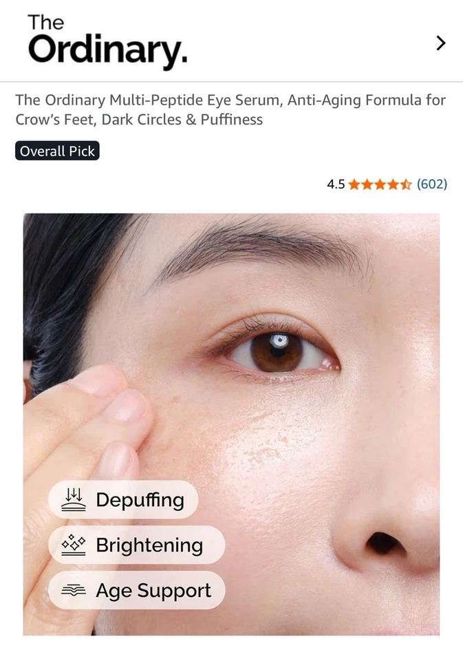 The Ordinary Multi-Peptide Eye Serum, 15 mL / 0.5 oz NEW  - Image 4 of 4