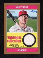 2023 Heritage High Number Clubhouse Collection Relics Gold 68/99 Mike Trout 14hk