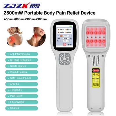 Touchscreen 0-2.5W Adjustable LLLT Laser Therapy Device for Pain Relief 25Diodes