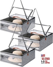 3 Pcs Hat Storage Boxes, Hat Travel Case, Hats Organizer with Lids Cowboy Hat