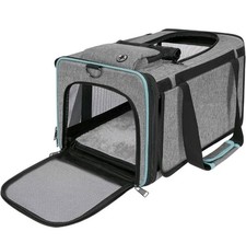 Cat Carrier American, United, Delta Airline Approved/Soft-Sided Medium, Grey