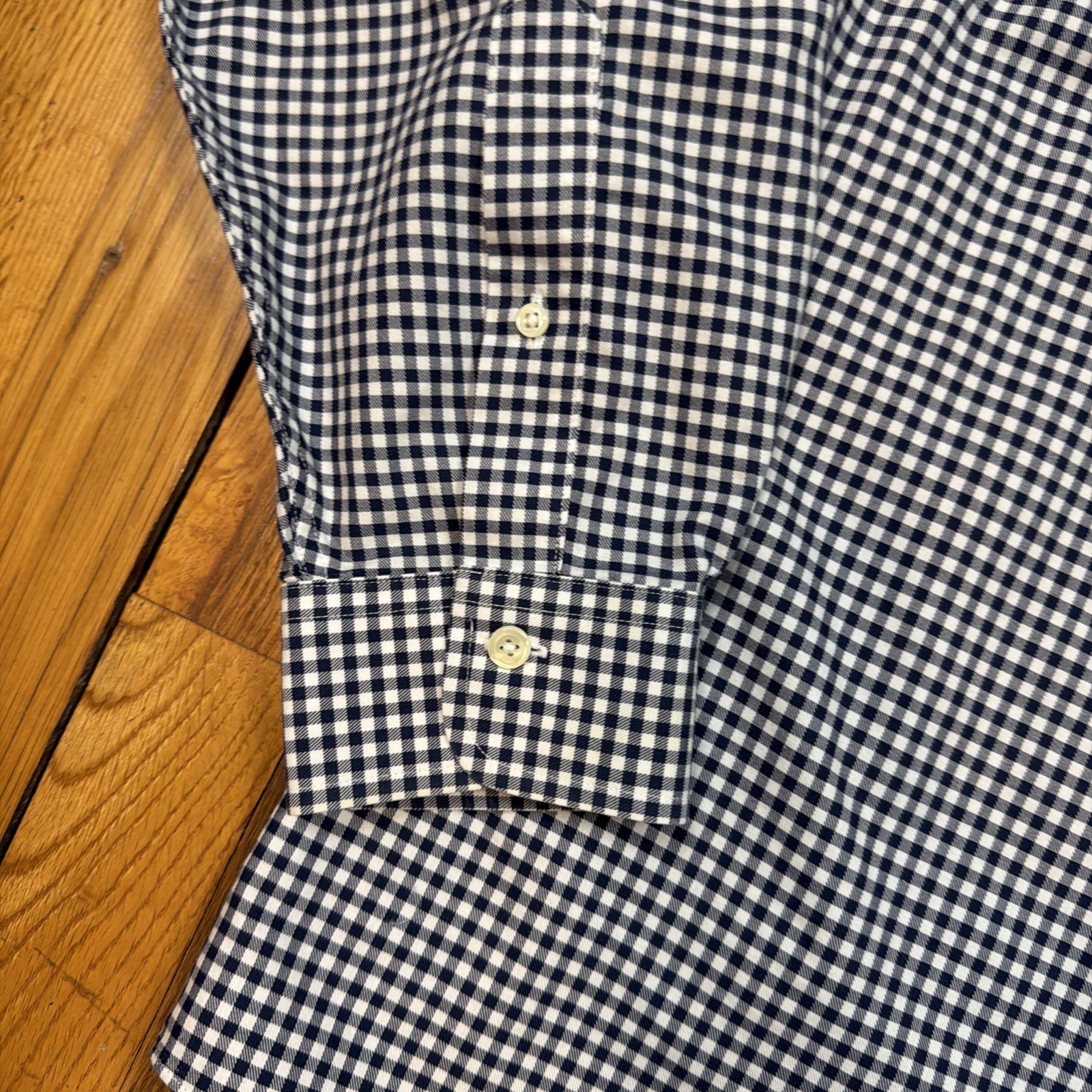 Brooks Brothers Regent Shirt Mens 2XL The Original Polo Non Iron Gingham Blue thumbnail 10