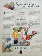 1929 Devoe Artlac Paint at the tip of your paint brush Vintage ad 