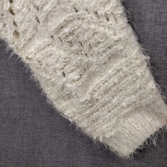 Suéter feminino Flying Tomato Laguna Beach Night Eyelet M branco boho retrô Y2K - Imagem 3 de 4