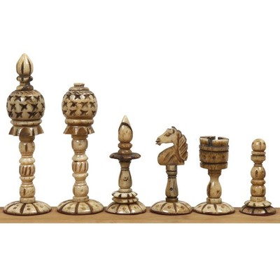 3,7'' englisches Schachspiel der Pre-Staunton-Serie   nur Schachfiguren   antikes