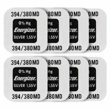 8 x Energizer Silver Oxide 394 380 batteries 1.55V SR45 SR936SW Watch