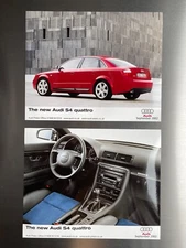 2 x Original Audi RS4 Quattro Large Format Press Photos 2002 – rear & interior