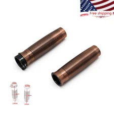 Copper 25mm Motorcycle Handlebar Hand Grips For Harley Bobber Chopper Custom