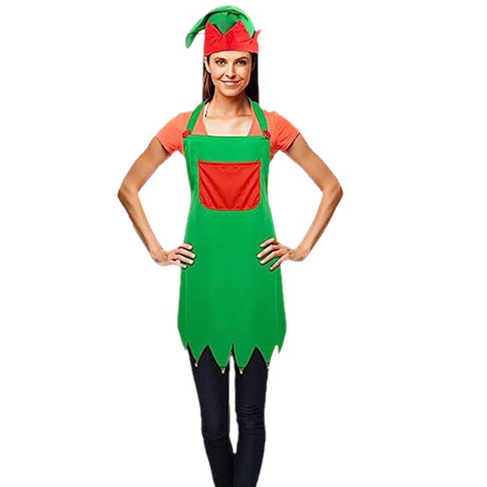 Bell Wave Hem Apron Hat Set Pile Christmas Party Chef Cooking eBay