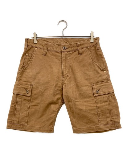 IRON HEART 724 Heavy Serge Cargo Shorts Brown Size W32 Made in Japan USED