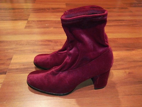 Dolce By Pierre Chile 9801 Womens Shoes Heels Ankle Bootie Red Leather Size 6.5 - Picture 2 of 2