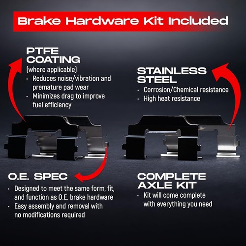 Front Rear Brake Rotors Pads Kit For 2013-2018 BMW BMW 328i xDrive, 330e, 428i - Picture 6 of 8