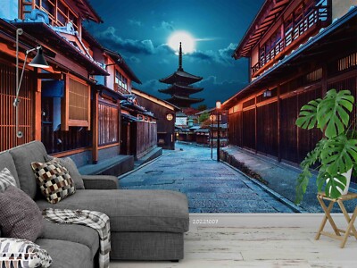 3D Oil Painting Retro Street Self-adhesive Removeable Wallpaper Wall Mural