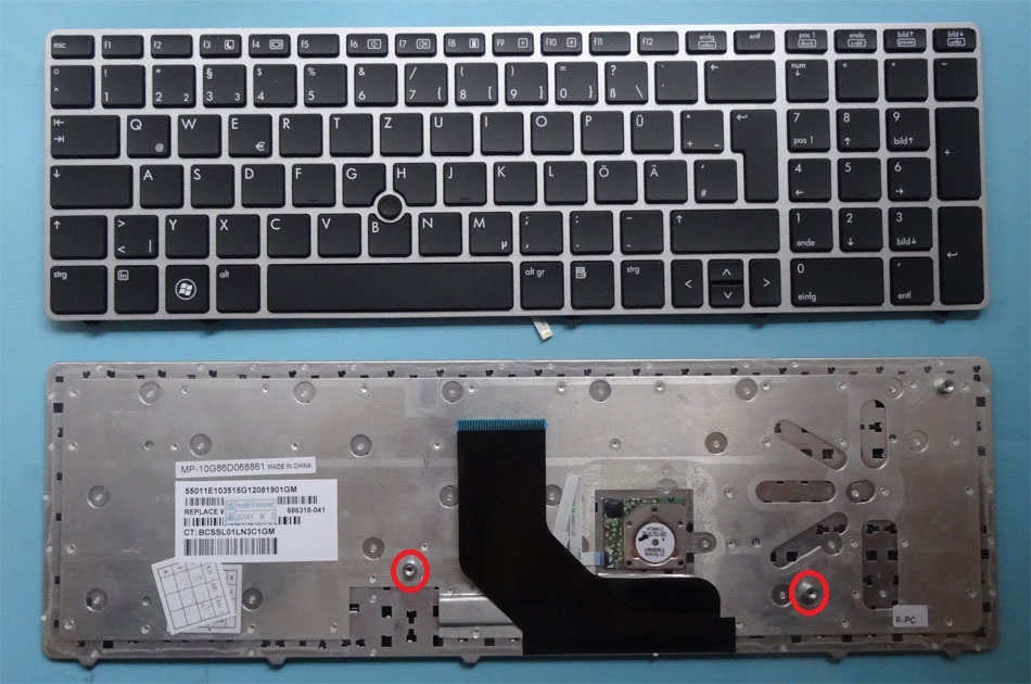Clavier HP 6560 B Original - Disposition US QWERTY - Noir - Neuf Dans Son Emballage