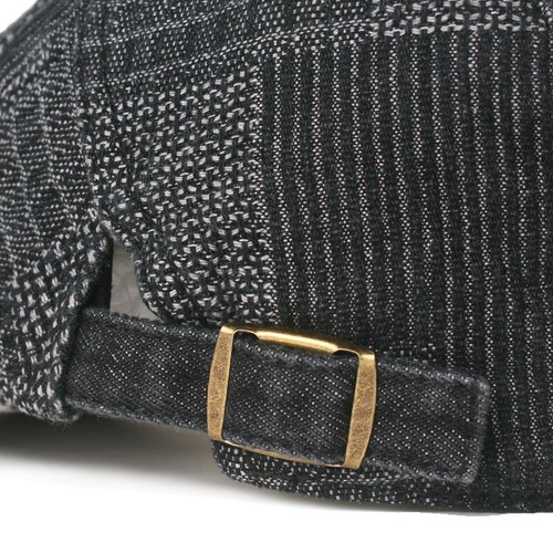 Berretto Denim Uomo Stile Britannico Berretto Retrò Tesa Corta Cappelli Regolabile Cappellino Casual - Foto 10 di 15