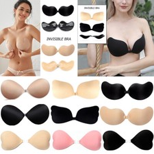 Silicone Gel Invisible Bra Self-adhesive Push Up Strapless Backless Stick On  