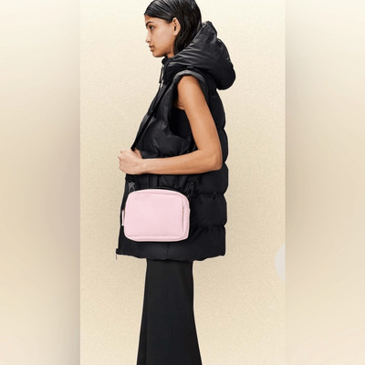NWT RAINS Box Bag Crossbody - Candy Pink - Coated Zipper - Waterproof