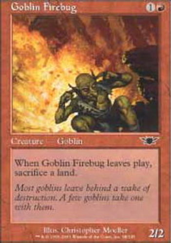 Heavy Play, S-Chinese MTG Regular Goblin Firebug Legions Magic the Gathering - Picture 1 of 1