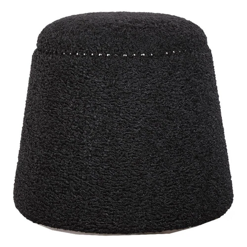 Uttermost Gumdrop Contemporary Plywood Foam and Fabric Ottoman in Black - Picture 1 of 4