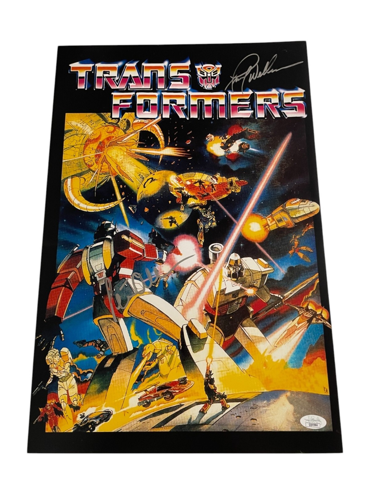 Peter Cullen & Frank Welker Autographed Signed 12x18 Transformers Photo JSA COA 