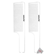 Two BaBylissPRO Barberology 9 Inch Clipper Comb White