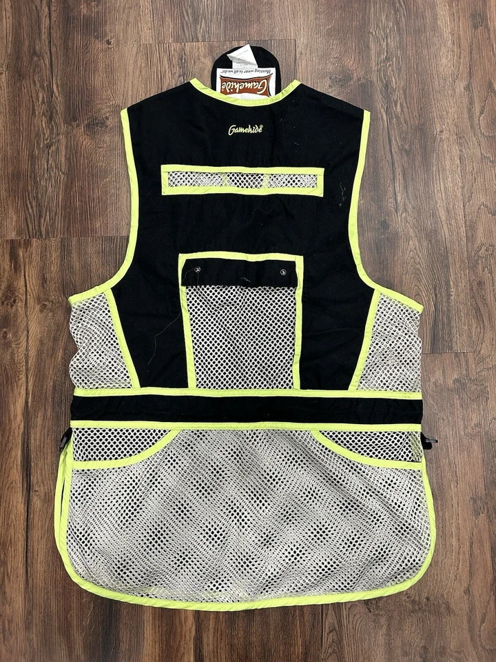 Gamehide Vest Mens Large L Game Range New Neon Green Black Mesh Pockets Quail - Image 3 of 3