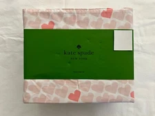 NEW 4pc Kate Spade Queen Sheet Set Light & Dark Pink Hearts All-Over