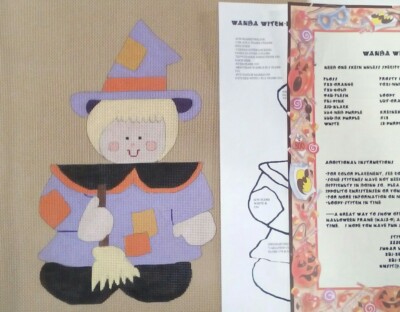STITCH IN TIME needlepoint HP handpaint WANDA WITCH PO-H01 Canvas + Guide 18m