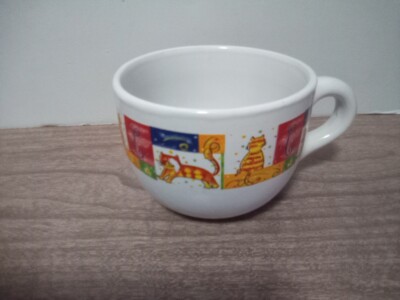 Cup Mug Bowl Coffee Tea Royal Norfolk Multicolored Cats Kittens Large Unique