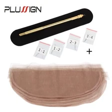 1-2/2-3/3-4 Ventilating Needle With4*4 13*4 Hd Lace Net Making Wigs Repair Tools
