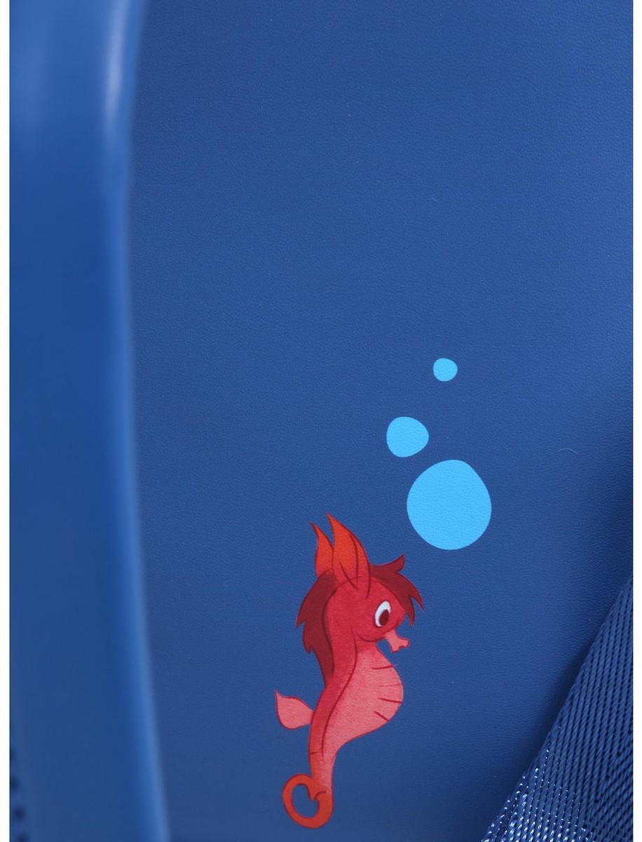 Loungefly Blue Pinocchio Underwater Mini Backpack with Red Coral Accents Loungefly Disney Pinocchio Underwater Coral Mini Backpack | eBay main image 4