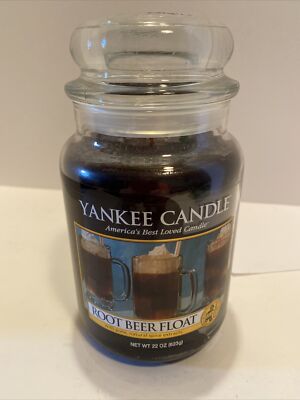 Retired YANKEE CANDLE Root Beer Float 22 OZ JAR CANDLE. Large Jar
