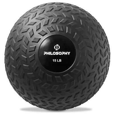 Slam Ball, 10-40 LB - Weighted Medicine Fitness Ball with Easy Grip Tread