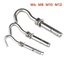Stainless Steel Heavy Duty Open Hook Eye Bolt Shield Wall Anchor Expansion Bolts