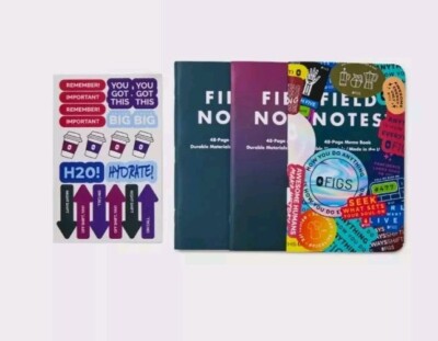 Field Notes 3-Pack Sealed FIGS Pocket Notebooks with Stickers