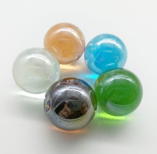 Mix Colors Glass Beads Marbles Kid Toy Fish Tank Decorate 25mm