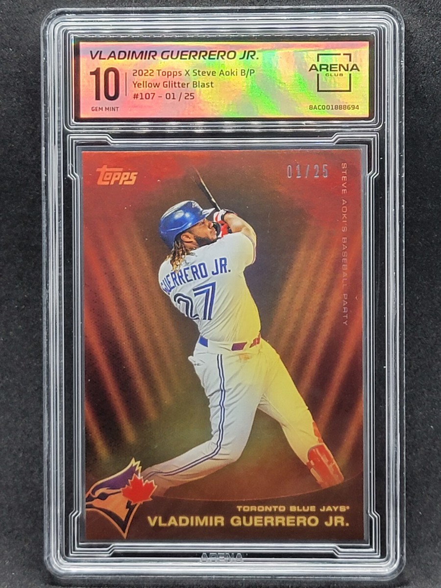 2022 Topps x Steve Aoki Vladimir Guerrero Jr #107 Yellow /25 Arena