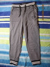 Brooklyn Cloth Boys Pants Size Small Gray With Black  White Stripes Joggers