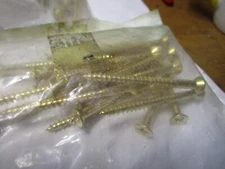 #10-13 x 2-1/2" Flat Head Phillips Sharp Pt Plain Finish Brass Wood Screw QTY 25