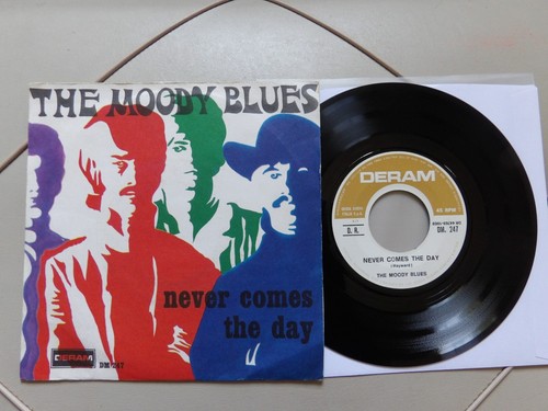The Moody Blues 7" 45 Never Comes The Day DERAM DM-247 Italy 1969