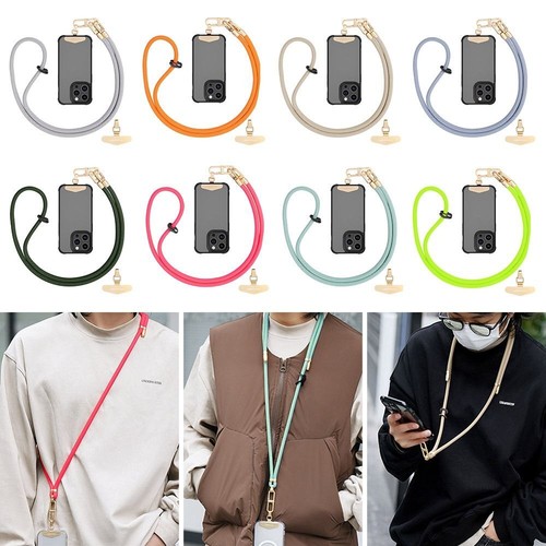 With Stainless Steel Clip Phone Lanyard Adjustable Hanging Cord Keychain